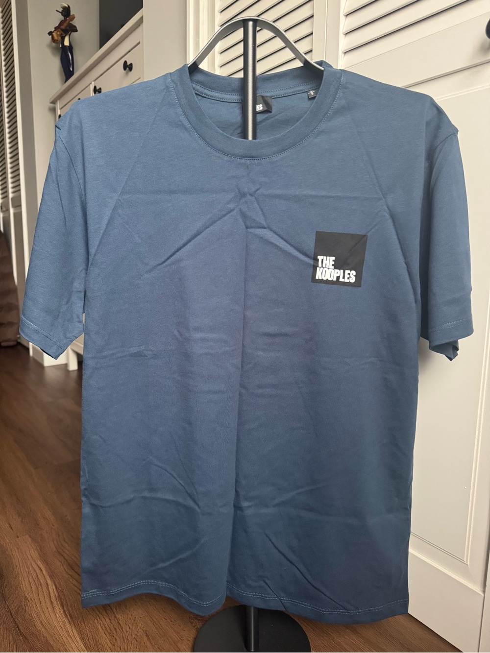 The Kooples Men's Slate Blue Logo Short Sleeve Tee